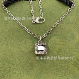 60% OFF 2023 New Luxury High Quality Fashion Jewellery for Ancient family vine pattern hollow out three-dimensional Necklace men's full body sterling as old Thai silver