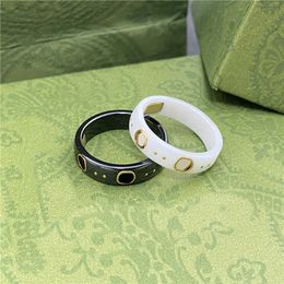 Top luxury jewelry Ceramic Version Little Fried Dough Twists Star Lover Ring Men and Women