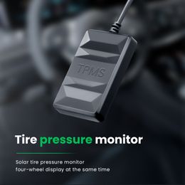 Car Wireless Solar Tire Pressure Sensors 4 Sensors For Android Car Stereo Radio USB Tyre Temperature Monitoring System TPMS