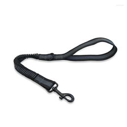 Dog Collars 1pcs Leash Buffer Elasticity Short Traction Rope Reflective Pet Pull Stretch Lead For Small Medium Large Dogs