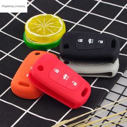 Silicone New 3 KEYYOU Button Flip Remote Key Fob Case Cover For for Kia K2 K5 Pro Ceed HYUNDAI i20 i30 i40 SANTA Car Key Cover