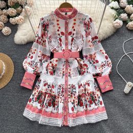 Casual Dresses French Chic And Beautiful Temperament Long Sleeve Summer Women's Small Hollow A-shaped