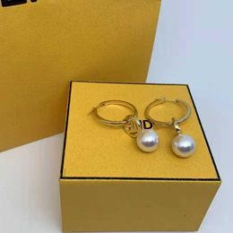 80% OFF 2023 New Luxury High Quality Fashion Jewellery for new high-grade temperament pale gold pearl earrings net red simple small versatile and elegant