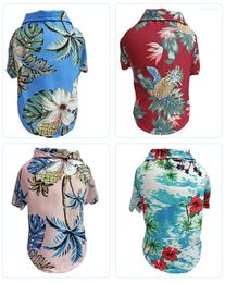 Dog Apparel Summer Pet Printed Clothes Thin Breathable Dogs Floral Beach Shirt Jackets Coat Puppy Costume Cat Clothing Pets Outfits
