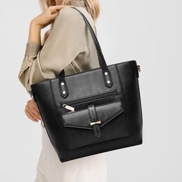 HBP Fashion handbag Women's Tote bag Solid Colour 2-piece shopping shoulder bag