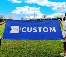 Custom Vinyl Banner DIY Sublimation Blank Inkjet Outdoor Advertising Strong Mesh Banners Decoration Yard Sport Sign Double Thread Sewing with Grommets