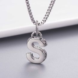 20% off all items 2023 New Luxury High Quality Fashion Jewellery for Double Thai Silver 26 English Necklace High Edition Jewellery