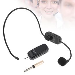 Microphones UHF Wireless Headset Microphone 2 In 1 Handheld Portable MIC Voice Changer With 3.5mm/6.5mm Plug Receiver For AUX/MIC