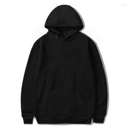 Men's Hoodies ZHIJING Casual Solid Color Pullover Long Sleeve Loose Airspace White Hooded Jacket