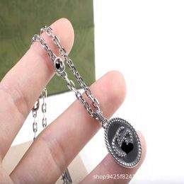 60% OFF 2023 New Luxury High Quality Fashion Jewellery for Silver Twist disc double clasp necklace for lovers