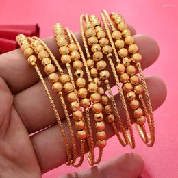 Bangle Free Size Dubai Bangless 24K Gold Plated Luxury African Wedding Gifts Bridal Bracelet Bangeles For Women