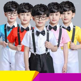 Stage Wear Children'S Jazz Dance Costumes Student Chorus Suits Boys Host Short-Sleeved Party Performance Clothes Summer DWY2055