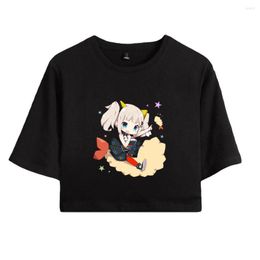 Women's T Shirts Kaguya Print Spring Summer Holiday Youthful Women/girl Sexy Bare Midriff Kawaii Style T-shirt