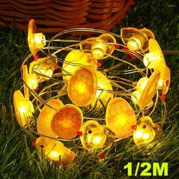 Strings 2M LED String Lights Battery Powered Copper Wire Garland Fairy Light Happy Easter Festival Party Decoration Supplies Kids Gifts