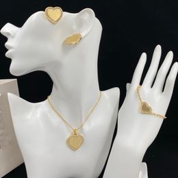 Fashion Luxury Designed Necklaces Earring Sets Banshee Medusa Head Portrait heart-shaped Pendant Women/s Jewellery Gifts HMS16 --0525