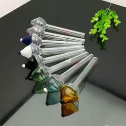 Smoking Pipes Coloured Cap Dolphin Printed Direct Burning Pot Glass Bongs Glass Smoking Pip