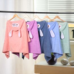 DHgate>Home & Garden>Home Textiles>Towel>Children Towel Cape Coral Velvet Cartoon Robe Children's Vath Hooded Bath Towel Plus-Size Baby Poncho Hold Mother Babys Towels