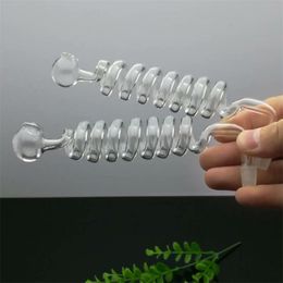 Hookahs Hot Selling Transparent 8 Spiral Boiler Glass Bongs Glass Smoking Pipe Water Pipes Oil Rig Glass Bowls Oil Burn
