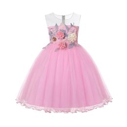 Girl Dresses Girls Dress Birthday Party For Knee Length Cute Priness Bridesmaid Formal Christmas Holiday 2-9 Years Girl's