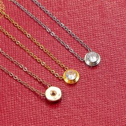 Luxury Necklace Designer Jewelry Chain Chains Link Jewellery Round Custom Love Pendants Women Womens Stainless Steel Valentine&#039;s Day