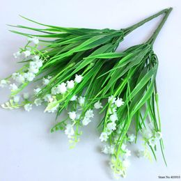 Decorative Flowers Artificial Plastic Lily Of The Valley Home Table Office Wedding Flower Party Decoration