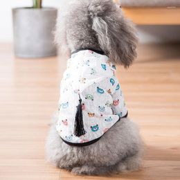 Dog Apparel Shirt Sun-proof Clothing Summer Sun Protection Hoodie Small Clothes Print Poncho For Medium Pets Puppy Cat