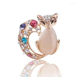 Brooches High Quality Cute Rhinstone For Women Animal Opal Pin Crystal Party Coat Dress Clothing Jewelry Accesories