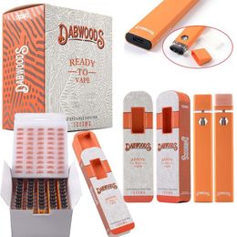 NEW EVA Dabwoods 10 Flavours Disposable Vape Pens 1ml Empty Rechargeable Device Thick Oil 280mAh Battery Ecigs Kits Visual Tank Pods Foam Package