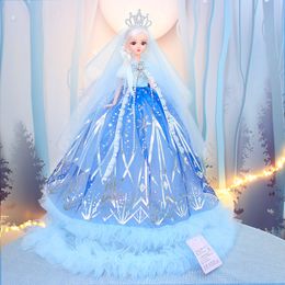 Dolls 50cm Fashion Beautiful Sweet Wedding Dress Princess Jointed Action Figure Party Costume Set Girls Gifts Toys 230303