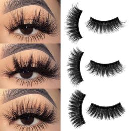 False Eyelashes Pair 3D/5D Faux Mink Long Natural Curly Thick Wispy Fake Eye Lashes Extension Women Makeup ToolsFalse