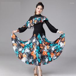 Stage Wear X5017 Lady Ballroom Dancing Skirt Dance Competition Dress Modern Costume Luminous Costumes