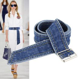 Belts Korean Fashion Simple And Versatile Belt Female Denim Fabric Decorative Dress With Shirt Waist SealBelts
