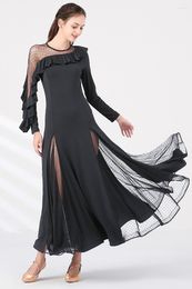 Stage Wear 2023 Ladies Latin Ballroom Modern Tango Waltz Dance Dress Long Standard MY873 Competition Dresses