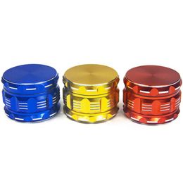 Smoking Colourful Aluminium Alloy Innovative Style 53MM Dry Herb Tobacco Grind Spice Miller Grinder Crusher Grinding Chopped Hand Muller Cigarette Holder