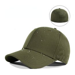 Ball Caps Autumn Waterproof Fitted Baseball Caps for Man Woman Back Closed Sport Hats 57-58 S/M 58-59 L/XL 230306