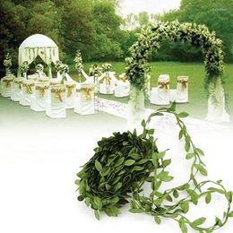 Decorative Flowers 7/10M Artificial Hanging Cloth Plant Fake Vine Willow Leaf Garland Rattan Wreath For Home Garden Outdoor Wall Decoration