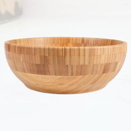 Bowls Bowl Serving Salad Wood Fruits Wooden Salads Tableware Round Rim Decorative Retro Storage Single Large Mixing Snack