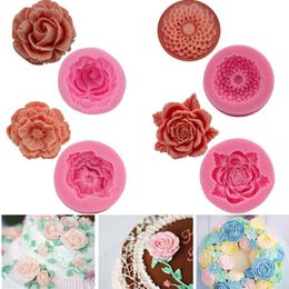 Cake Tools Flower Silicone Baking Mould For Cakes Fondant Decorationg Chocolate Candy Moulds Sugarcraft