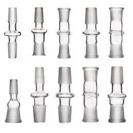 Glass Expander Reducer Water Bong Pipe Dab Rig Adapter Connector 2PCS 10mm 14mm 18mm male female