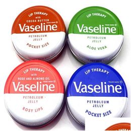 Lip Balm Makeup Brand Vaseline Therapy Cocoa Butter For Soft Glowing Rosy Lips Hydrating Petroleum Jelly Moisturising Drop Delivery Dhu6G