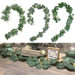 Decorative Flowers Artificial Rattan Home Green Plants Plastic Ivy Leaf Garland Vine Decoration Leaves Romantic Wedding Decor