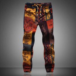 Pantaloni maschili moda estate primavera autunno stampato floreale joggers maschio pantaloni estivi casual maschipants pantaloni di lino maschere maschere 230303