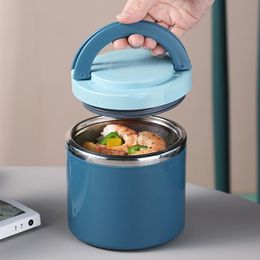 Lunch Boxes Soup Thermos Food Jar Insulated Lunch Container Bento Box for Cold Food Flask Stainless Steel Lunch Box With Handle 230303