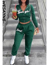 Women's Two Piece Pants Casual Grey Outfits Sweatsuit s 2 Set Tracksuits For Long Sleeve Zipper Top Sweatpants Sets 230306