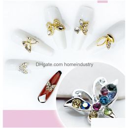 Party Favour Mticolor Nail Charms Dangle Alloy Butterfly Pendant Shoes Charm Jewellery Making Diy Necklaces Bracelets Drop Delivery Hom Dh5Wv