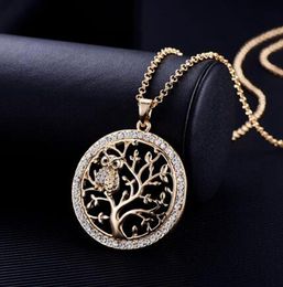 Pendant Necklaces Classic Nordic Style Tree Of Life Metal Chain Necklace Fashionable Exquisite Zircon Inlaid Men's Casual Punk JewelryPe