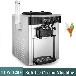 Commercial Soft Ice Cream Making Machine Electric Small Desktop Ice Cream Vending Machine