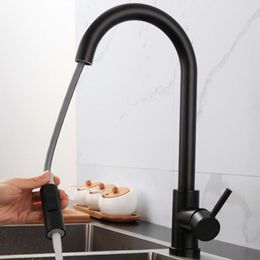 Kitchen Faucets Sensor Faucet Stainless Steel Smart Induction Hybrid Pull Out Touch Control Sink