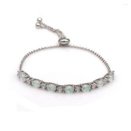 Strand JLB-033 Blue White Fire Opal Wholesale Fashion Jewellery For Women Gift Adjustable Bracelet