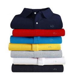 Polo ricamata in cotone da uomo di alta qualità 2023 estate nuova t-shirt a maniche corte con risvolto business casual di fascia alta S-6XL